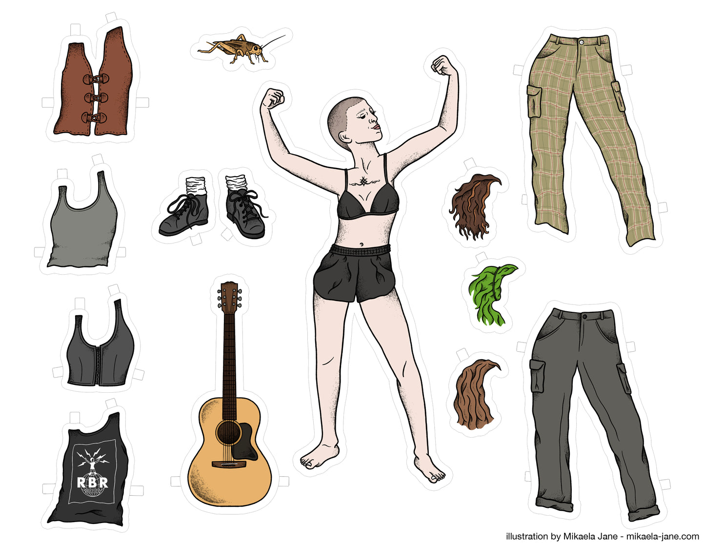 Ani DiFranco Paper Doll (PDF Download)