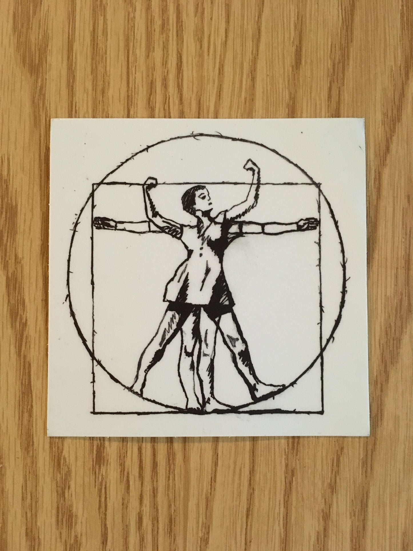 Vitruvian Babe Sticker